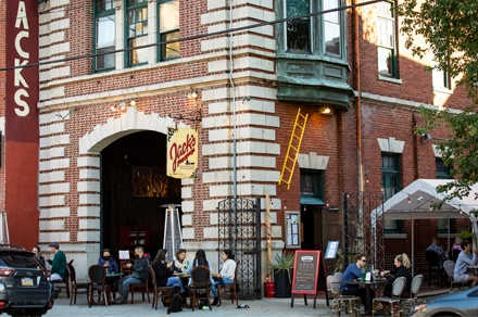 People dining outside at Jack's