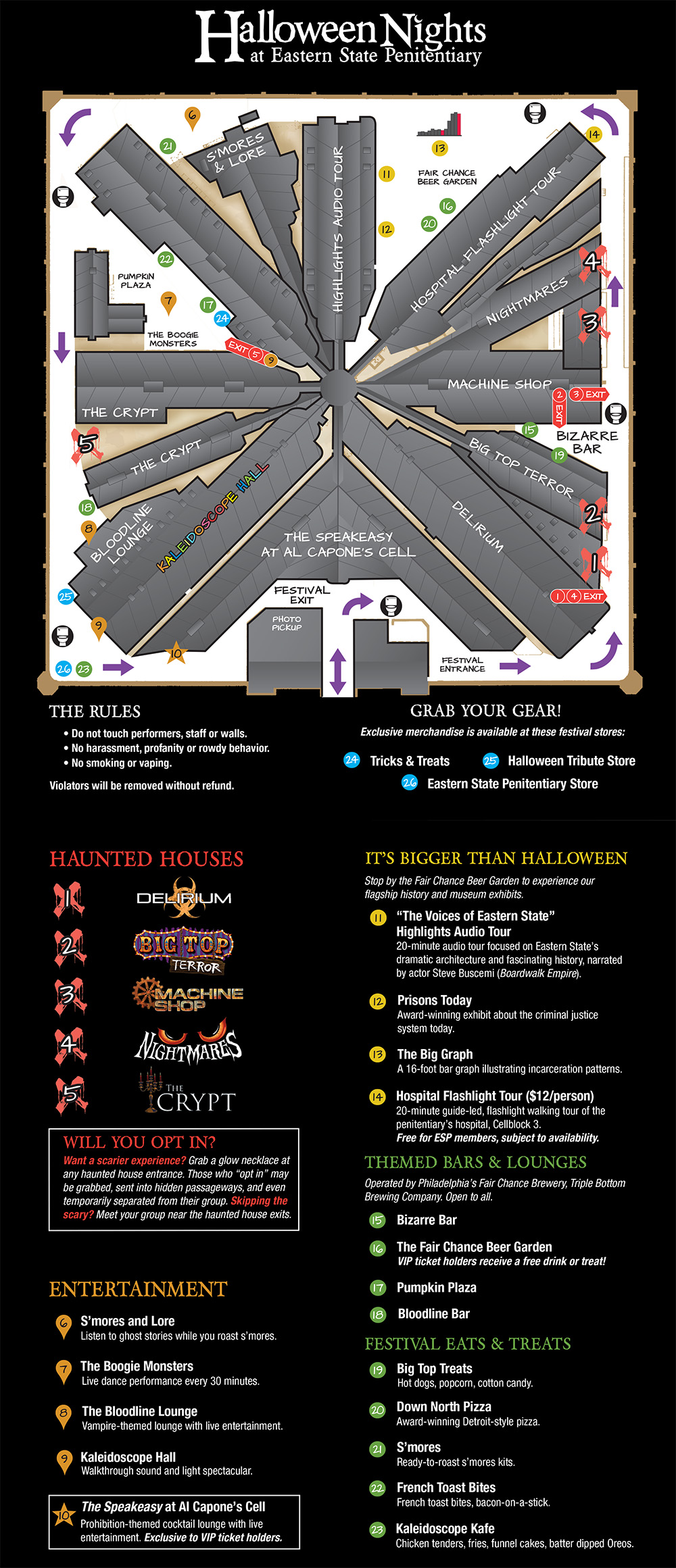 Halloween Nights Festival Map 2023