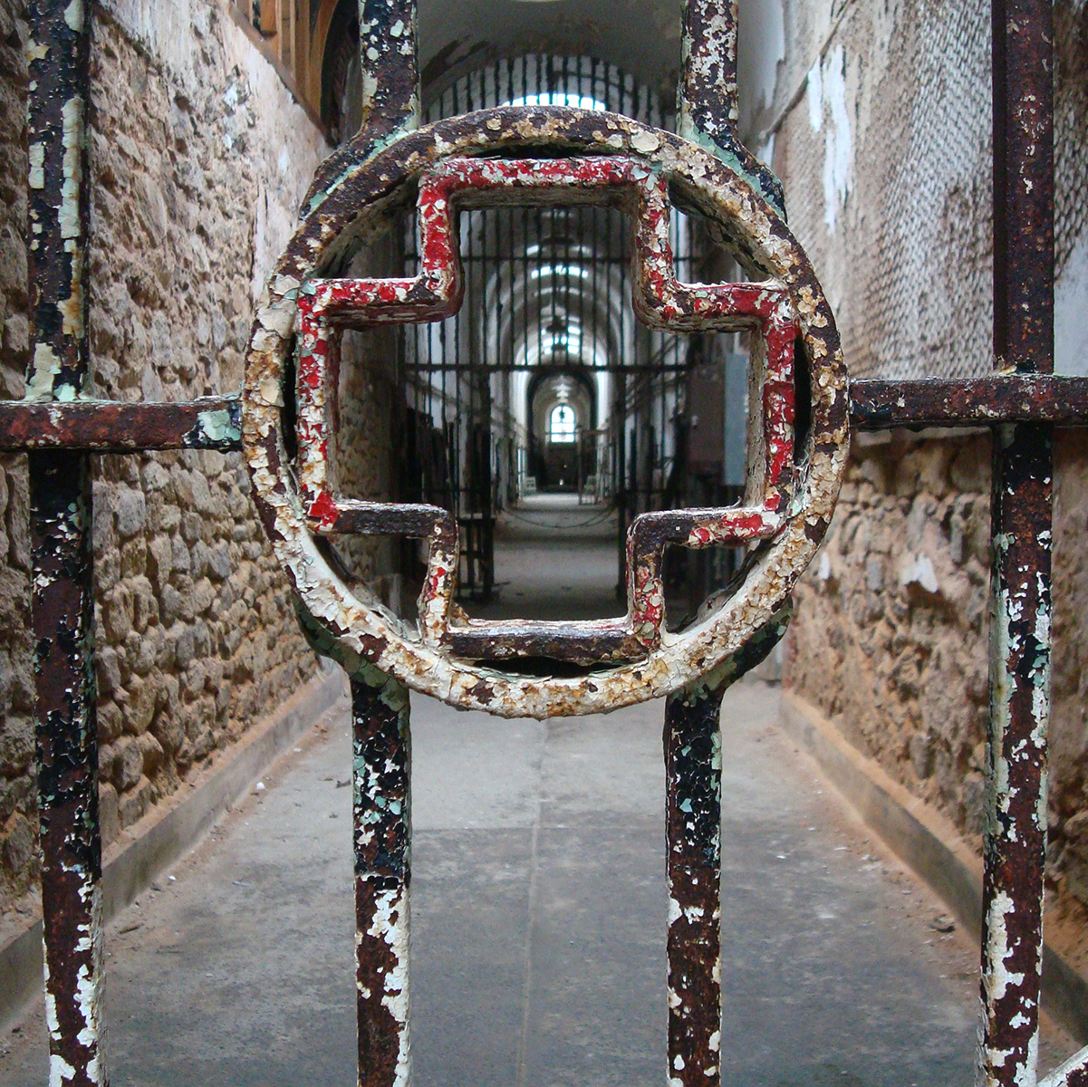 Red Cross on the head gate of the hospital cellblock